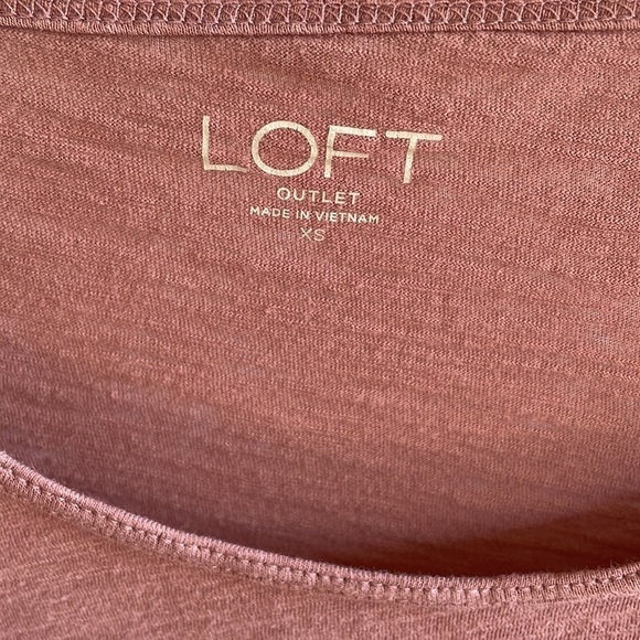 Loft Outlet floral long sleeve shirt pink mauve size XS - Picture 2 of 5